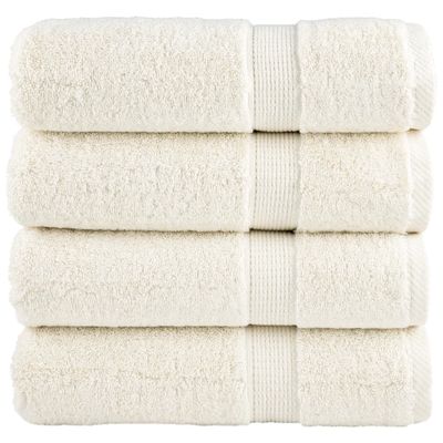 vidaXL Prémiové osušky SOLUND 4 ks krémové 70x140 cm 600 g/m2