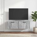 vidaXL Nástenná TV skrinka Nástenný Sivá sonoma 98 x 31 x 30 cm