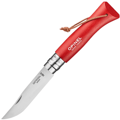 OPINEL 001705 VRI N°08 Bushwhacker Red vreckový nôž 8,5 cm, červená, drevo