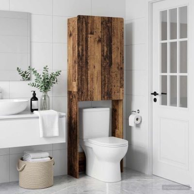 vidaXL Toaletná skriňa ZWOLLE Staré drevo 66 x 25,5 x 190 cm