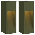 vidaXL Solárna LED chodníková lampa 2 ks Teplá biela 18 x 18 x 50 cm