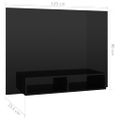 vidaXL Nástenná TV skrinka lesklá čierna 120x23,5x90 cm sprac. drevo