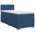 vidaXL Posteľ boxspring s matracom Modrá 100 x 200 cm Látka