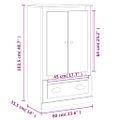 vidaXL Vysoká skrinka dymový dub 60x35,5x103,5 cm kompozitné drevo