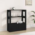 vidaXL Komoda čierna 80x30x90 cm spracované drevo