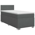 vidaXL Posteľ boxspring s matracom Tmavosivá 90 x 200 cm Látka