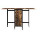vidaXL Skladací jedálenský stôl s kolieskami 130 x 80 x 76,5 cm