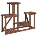 vidaXL Stojan na kvetiny 90x25x73,5 cm masívna jedľa