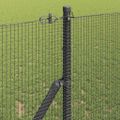 vidaXL Zváraná drôtená ohrada na upevnenie 10 x 1 m Sivá Sieťovina