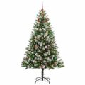 vidaXL Umelý vianočný stromček s umelým snehom 300 LED Teplá biela