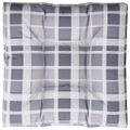 vidaXL Podložka na paletový nábytok, sivé kocky 70x70x12 cm, látka