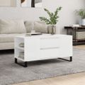vidaXL Konferenčný stolík lesklý biely 102x44,5x50 cm kompozitné drevo