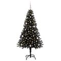 vidaXL Vianočný stromček Čierna 150 cm PVC