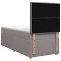 vidaXL Posteľ boxspring s matracom Sivohnedá 100 x 200 cm Látka