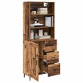 vidaXL Highboard 2 ks Staré drevo 69,5 x 32,5 x 180 cm