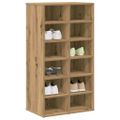 vidaXL vešiak na topánky Artisan Dub 54x34x100,5 cm Konštrukčné drevo