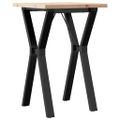vidaXL Jedálenský stolík v tvare Y 50x50x75,5 cm borovica a oceľ