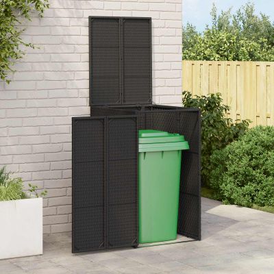 vidaXL Kôš na odpadky Čierna 65 x 80 x 115 cm Polyetylén