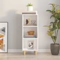vidaXL Komoda lesklá biela 34,5x32,5x90 cm spracované drevo
