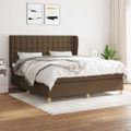 vidaXL Boxspring posteľ s matracom tmavohnedá 160x200 cm látka