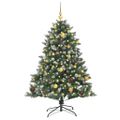 vidaXL Umelý vianočný stromček Zelená 150 cm PVC, plast a oceľ