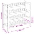 vidaXL Regál na topánky 68 x 28 x 63 cm Bambus Prírodná