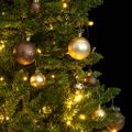 vidaXL Umelý výklopný vianočný stromček 150 LED a sada gúľ 120 cm