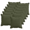 vidaXL Poťah na podložku 12 ks HOUTEN Zelená 40 x 40 cm manšestr