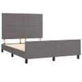 vidaXL Posteľný rám s čelom sivý 140x200 cm umelá koža