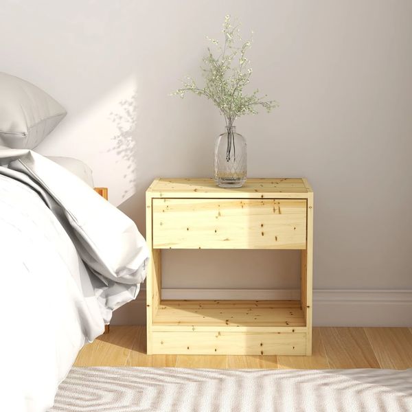 vidaXL Nočný stolík 40x31x40 cm jedľový masív