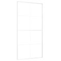 vidaXL Posuvné dvere nepriehľadné ESG sklo a hliník 102,5x205 cm biele