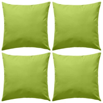 vidaXL Vankúše do exteriéru 4 ks jablkovo zelené 45x45 cm