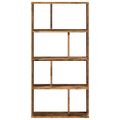 vidaXL Knižnica staré drevo 60x20x120,5 cm kompozitné drevo
