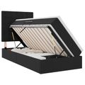 vidaXL Postel s úložným prostorem a matrací Čierna 90 x 190 cm Zamat