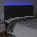vidaXL Čelo postele s LED čierne 180x5x118/128 cm umelá koža