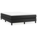 vidaXL Posteľný rám s boxspringom čierny 140x200 cm umelá koža