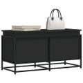 vidaXL Úložný box s vekom čierny 100x40x51,5 cm kompozitné drevo