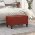 vidaXL Lavička vínovo-červená 70x35x41 cm umelá koža
