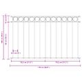 vidaXL Prvok plotu ASSEN 170 x 100 cm Oceľ Sivá