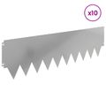 vidaXL Obrubník trávnika 10 ks 103 x 30 cm Oceľ Strieborná