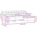 vidaXL 3-miestna pohovka s podnožkou vínovo-červená 210 cm látka