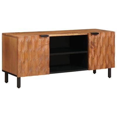vidaXL TV skrinka s poličkou Drevité hnedé dokončenie 105 x 33 x 46 cm
