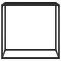 vidaXL Konzolový stolík čierny 80x35x75 cm tvrdené sklo