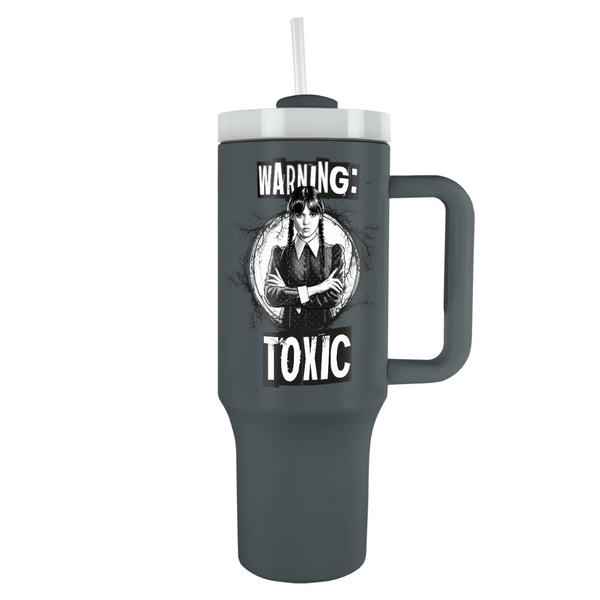 Fľaša na pitie Wednesday - Warning: Toxic