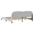 vidaXL Rám postele Viana s LED bez matraca biely 200x200 cm