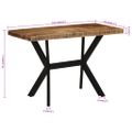 vidaXL Jedálenský stôl 110x55x75 cm masívne mangovníkové drevo