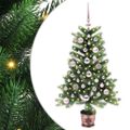 vidaXL Vianočný stromček s 150 LED-i so stojanom Zelená 90 cm PE