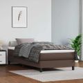 vidaXL Posteľný rám s boxspringom hnedý 90x190 cm umelá koža