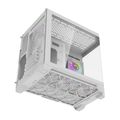 Počítačová skriňa Darflash FT418 + 6 ventilátorov aRGB (biela)