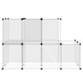 vidaXL Klietka pre malé zvieratá priehľadná 142x74x93 cm PP a oceľ